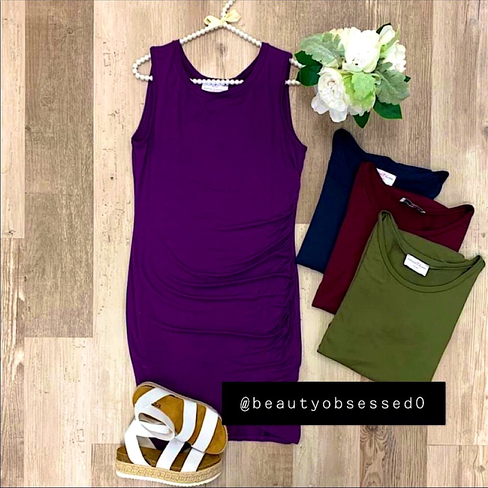 🆕💚DISCOUNT DIVAS: OLIVE Criss Cross Bottom Dress MEDIUM LARGE